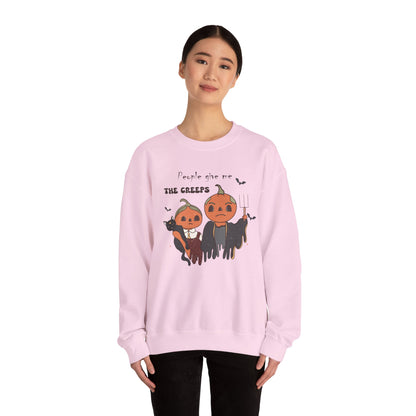 People Give Me The Creeps Sweatshirt Funny Halloween Sweater Vintage Halloween Sweatshirt Spooky Season Sweat Creepy Vibes Halloween Outfit