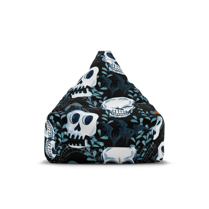 Whimsigoth Halloween Themed Bean Bag Chair Cover Gothic Home Skulls Party Decor Teens Bedroom Gift Furniture Gaming Adult Man Cave Beanbag