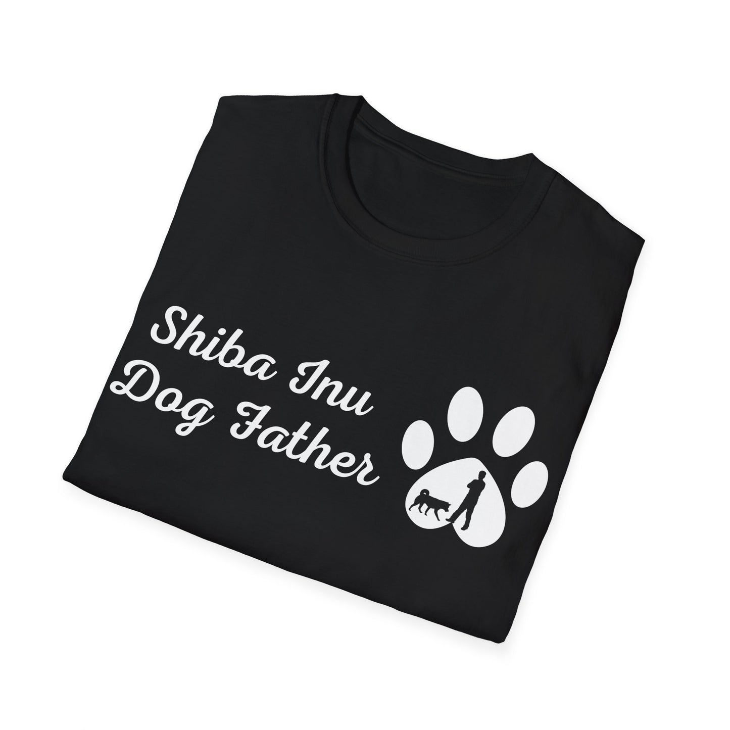 Doggy Dad's T-shirt, "Shiba Inu Dog Father", Dog Father's Day Gift, Fur Papa, Unique Men's Apparel Novelty Pet Lover Tee