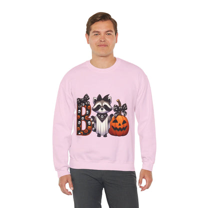 Boo Raccoon Sweatshirt Halloween Raccoon Costume BOO Pullover Sweater Raccoon Lovers Sweatshirt Halloween Cute Raccoon Gift Spooky Season