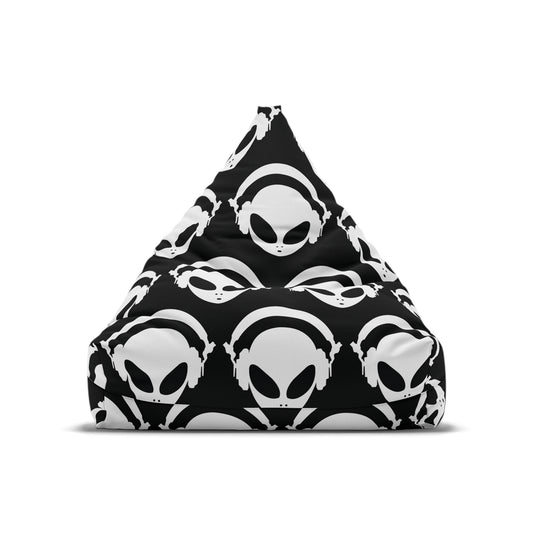 Gaming Bean Bag Chair Cover Home Decor Black White Aliens Beanbag Gaming Soft Chair Gift for Boys Teens Dorm Adult Man Cave Games Room Gift