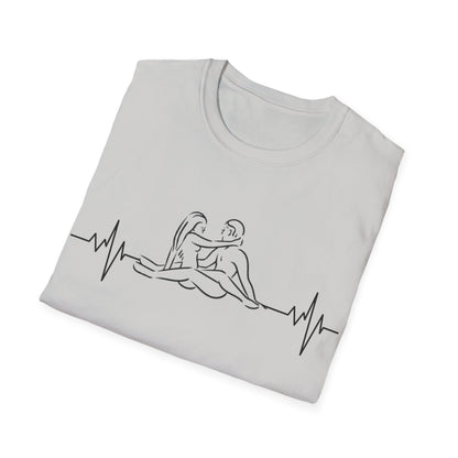 Unisex Heartbeat Kama Sutra T Shirt, Favorite Sexual Pose No.13,Erotic Sexual Desire Couples Gift,Naughty Kinky Adult T-shirt