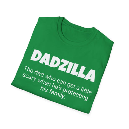 Funny Dad's Mens Softstyle T-shirt, "Dadzilla", Father's Day Gift, Tee for Him, Adult Humorous Unique Novelty Apparel Present