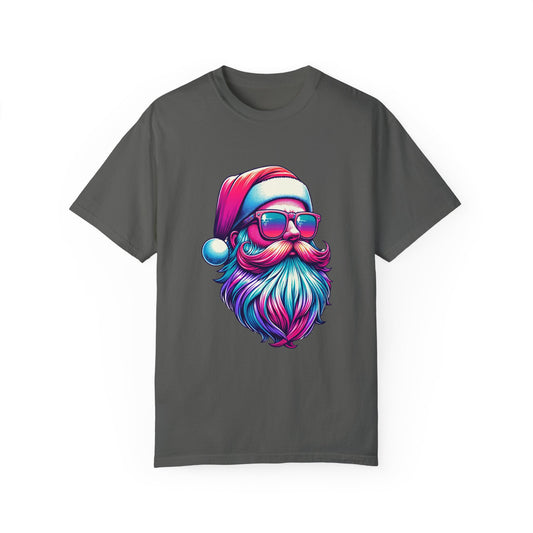 Comfort Colors® Cool Santa Shirt Retro Christmas Tshirt Funky Shirt Groovy Santa T-shirt Santa Claus Festive Sparkly Design Tee Hippie Santa