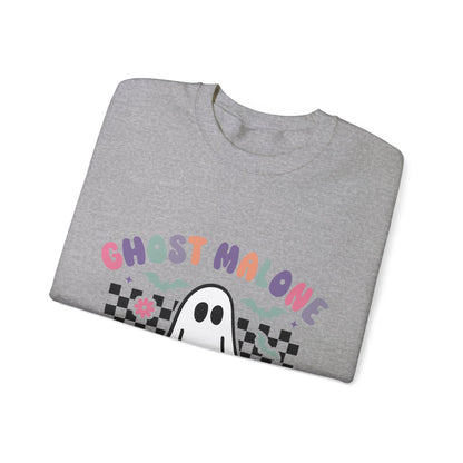 Ghost Malone Sweatshirt Retro Vintage Halloween Sweater Cute Ghost Sweat Funny Halloween Crewneck Spooky Season Sweatshirt Stay Spooky Gift