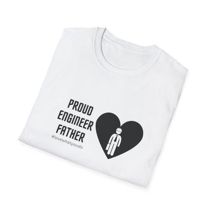 Dad's Profession T-shirt, "Proud Engineer Father",Father's Day Gift,Unique Men's Apparel,Novelty Love Appreciation Occupation