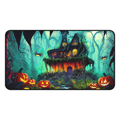 Retro Halloween Desk Mat Creepy Spiders Office Desk Accessory Whimsigoth Mouse Pad Spooky Pumpkins Desk Pad XL Gaming Mousepad Unique Gift