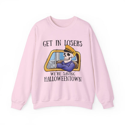 Get In Losers We're Saving HalloweenTown Sweatshirt Funny Halloween Sweater Get In Loser Halloween Crewneck Spooky Season Halloween Outfit