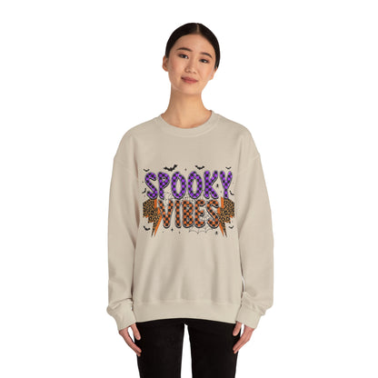 Spooky Vibes Sweatshirt Retro Halloween Sweater Halloween Vintage Sweatshirt Spooky Season Halloween Apparel Fall Crewneck Groovy Halloween