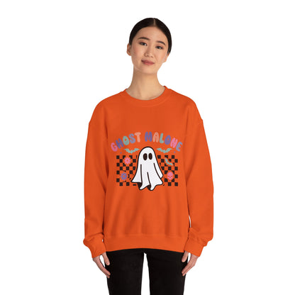 Ghost Malone Sweatshirt Retro Vintage Halloween Sweater Cute Ghost Sweat Funny Halloween Crewneck Spooky Season Sweatshirt Stay Spooky Gift