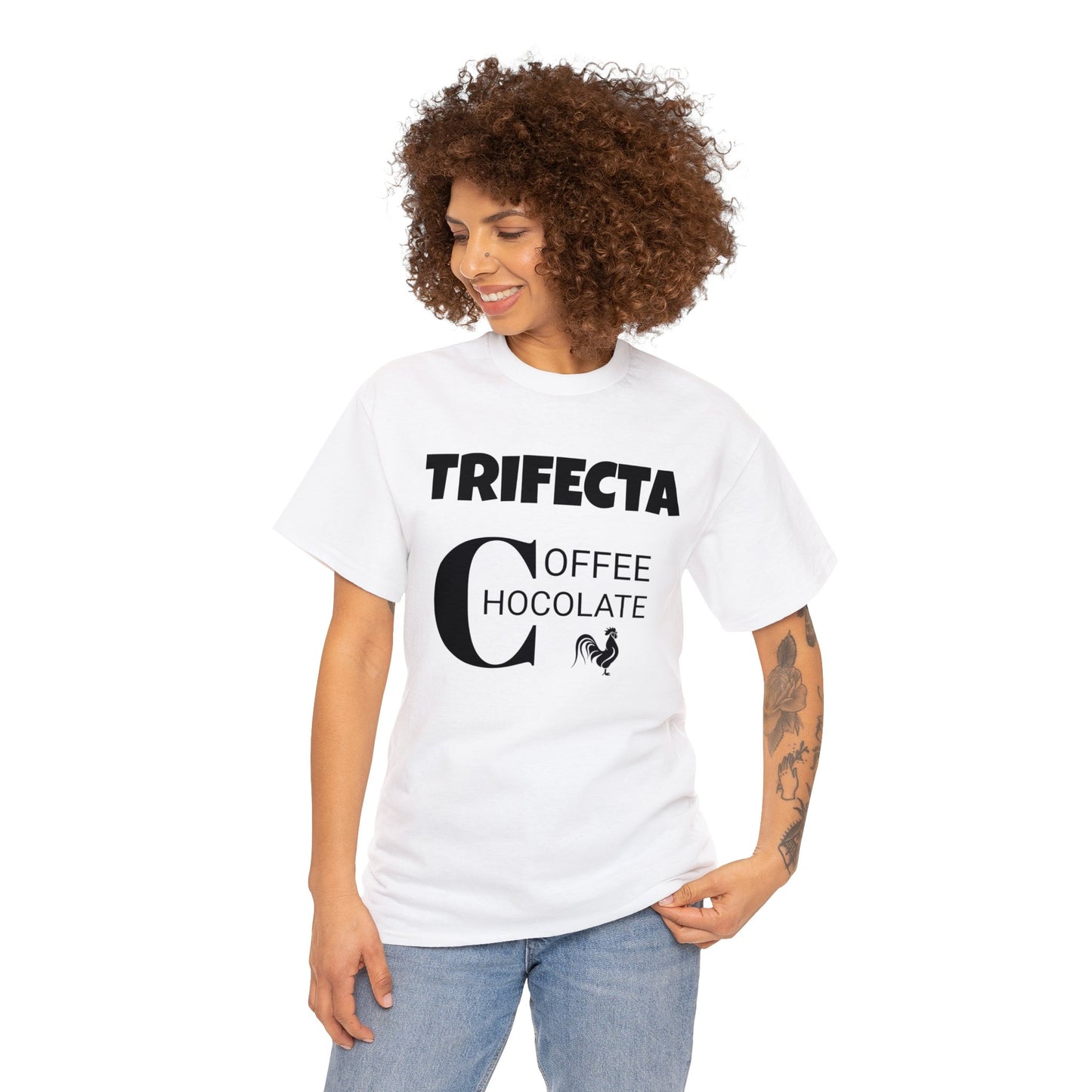 Funny Unisex Heavy Cotton Tee, "Trifecta of "C"s", Rude Adult Unique Novelty Gift, Naughty Gag T-shirt Present, Fun Divorcee