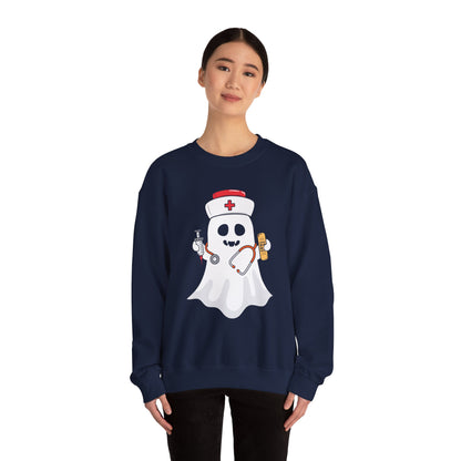 Halloween Nurse Sweatshirt Funny Halloween Sweater Boo Nurse Sweatshirt Cute Nurse Ghost Sweater Spooky Season Apparel Unique Halloween Gift