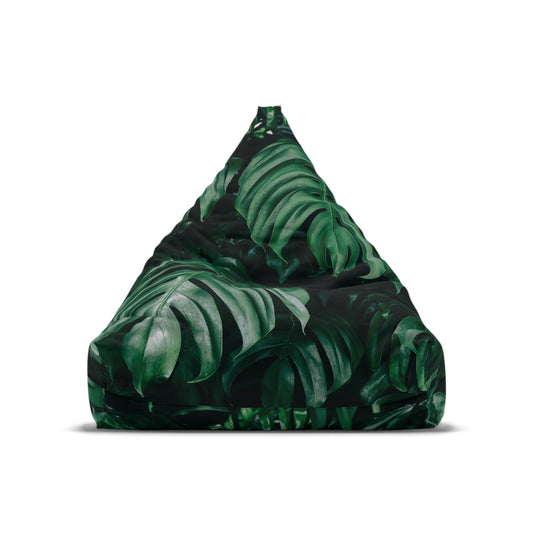 Monstera Bean Bag Chair Cover Dark Green Nature Home Decor Plant Mom Aesthetic Gift New Holiday Home Gift Botanical Outdoor Patio Beanbag