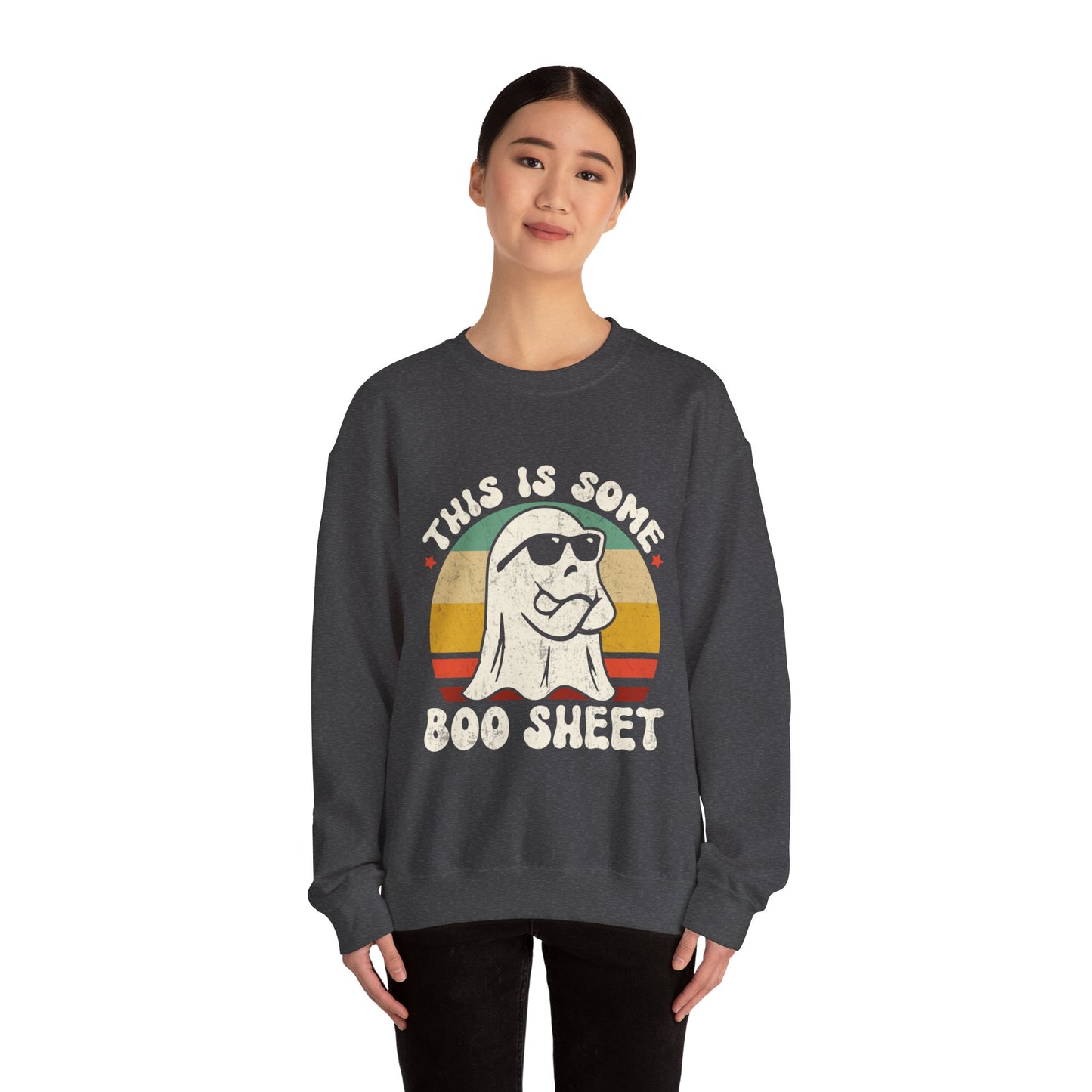 This Is Boo Sheet Sweatshirt Funny Halloween Sweater Retro Halloween Sweatshirt Spooky Season Sweat Halloween Vintage Crewneck Boo Sheet Tee