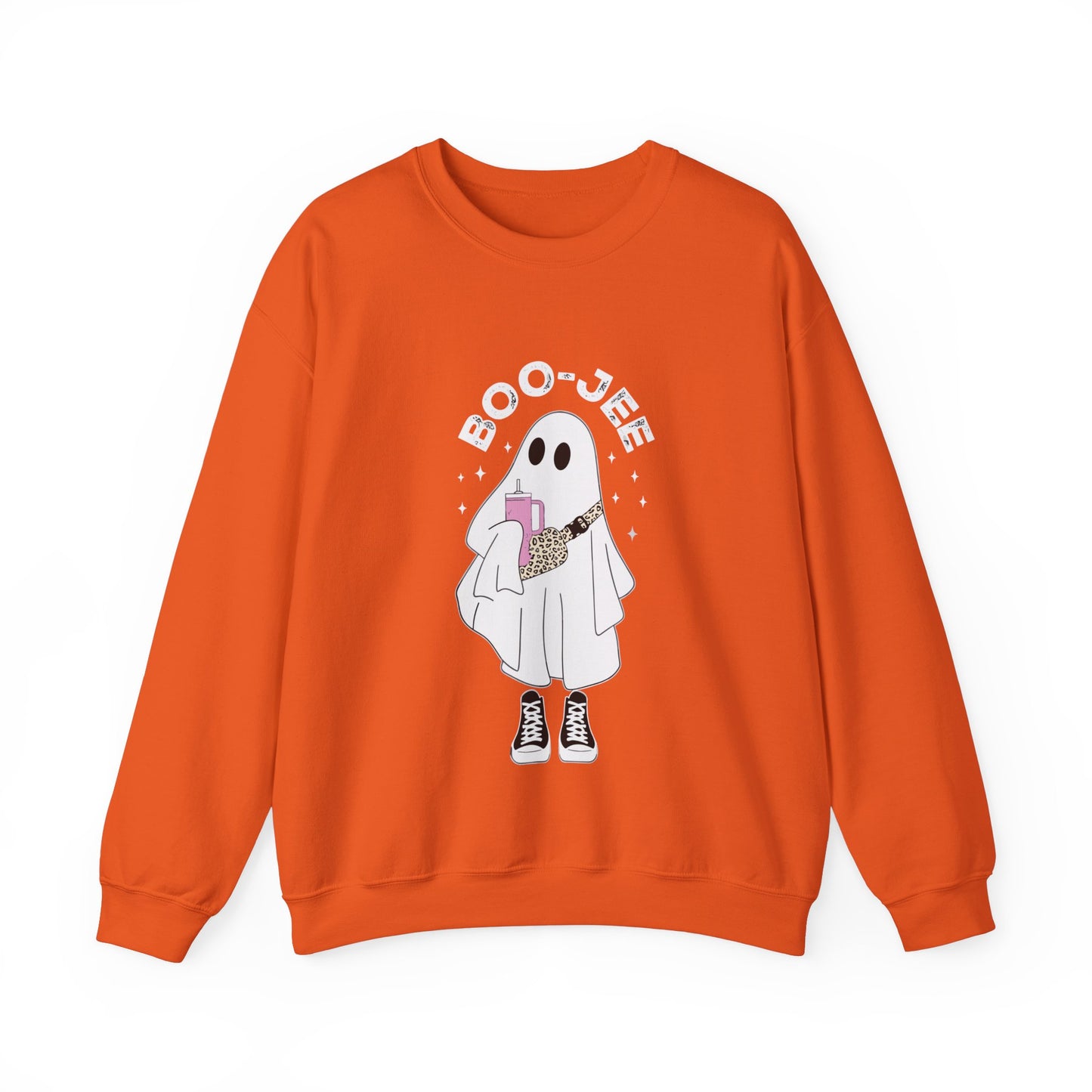 Boo-Jee Ghost Sweatshirt Chic Halloween Crewneck Boo Jee Spooky Ghost Sweater Retro Halloween Sweater Spooky Season Apparel Cute Ghost Sweat