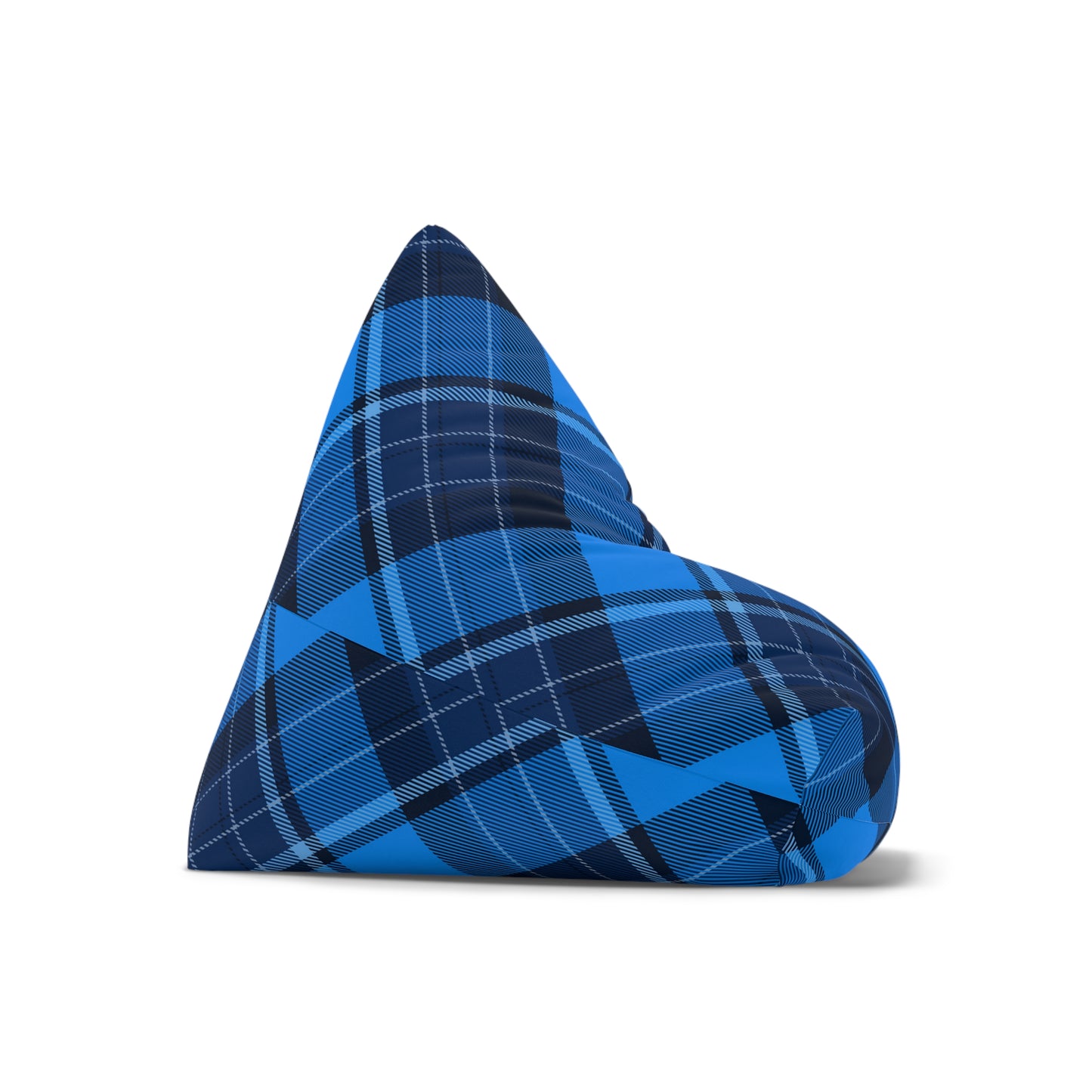 Tartan Bean Bag Chair Cover Blue Scottish Aesthetic Home Decor Cross-checkered Beanbag Teens Dorm Bedroom Living Room Games Room Patio Gift