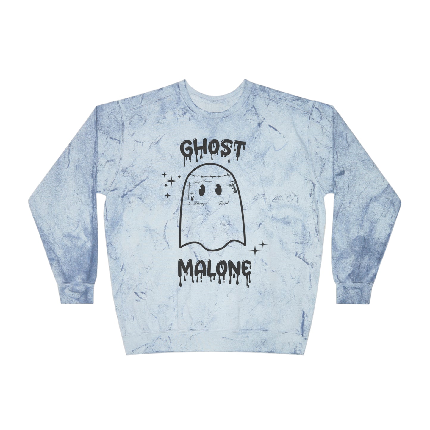 Ghost Malone Sweatshirt Halloween Sweater Cute Ghost Sweatshirt Funny Halloween Outfit Spooky Season Color Blast Sweat Spooky Halloween Gift