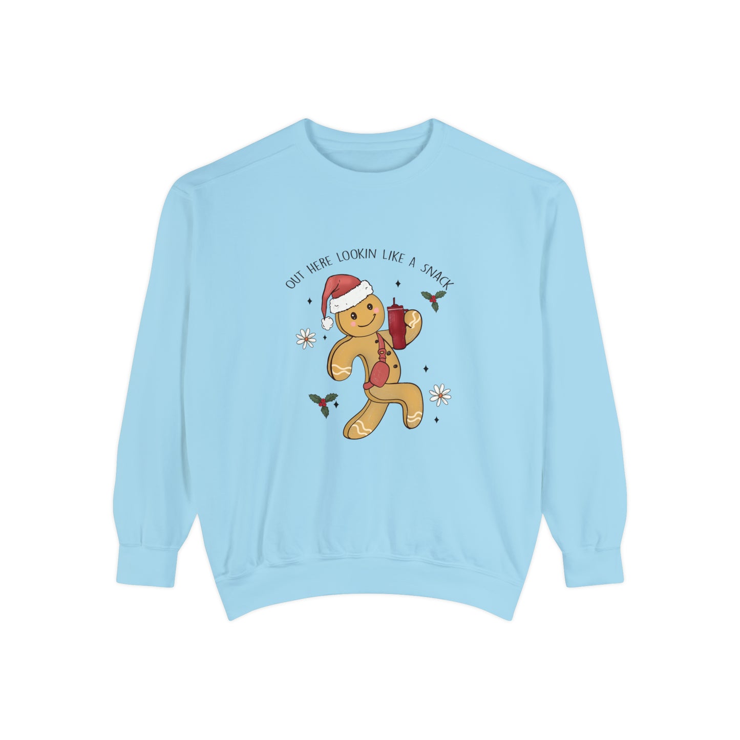 Comfort Colors® Out Here Lookin Like A Snack Sweatshirt Boojee Christmas Sweatshirt Gingerbread Man Sweater Funny Christmas Gift Holiday Tee