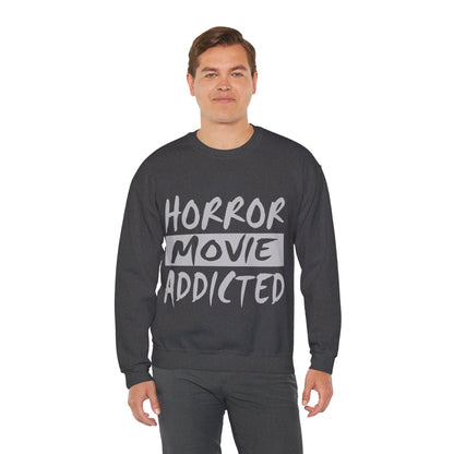 Horror Movie Addicted Sweatshirt Scary Movie Sweater Horror Movie Addict Sweatshirt Halloween Sweater Horror Movie Fan Club Gift Horror Fans