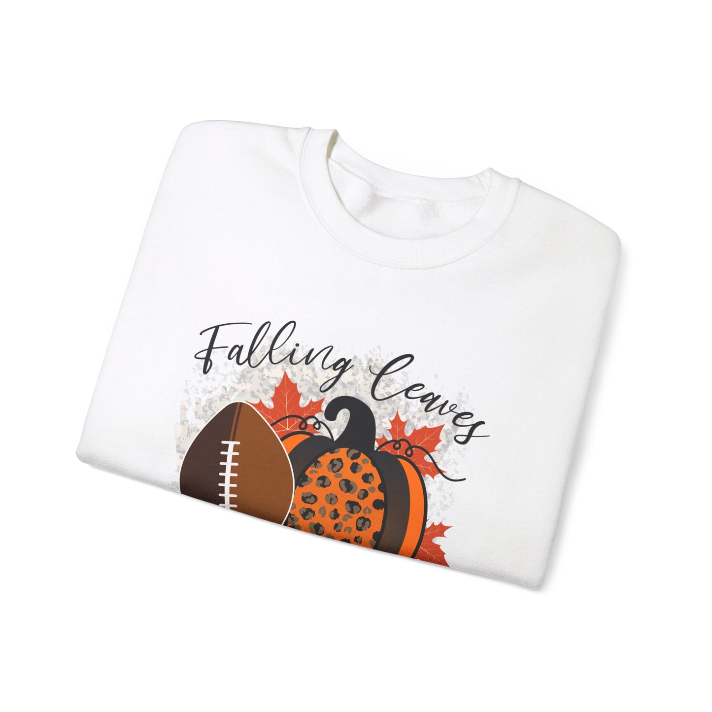 Fall Vibes Football Sweatshirt Falling Leaves Football Please Sweater Footbal Mom Fall Sweater Football and Pumpkin Crewneck Autumn Season