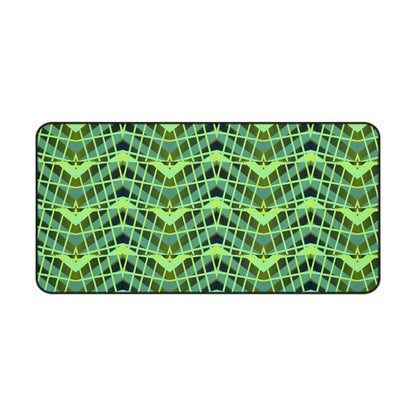 Mid Century Modern Desk Mat 1960s Retro Funky Green Office Desk Accessories Boho Chic Mouse Pad Groovy Hippie Desk Pad Unique Gift Idea