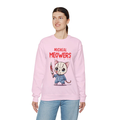 Michael Meowers Sweatshirt Funny Halloween Cat Lover Sweater Horror Character Sweatshirt Horror Movie Addicts Sweater Horror Fan Club Gift