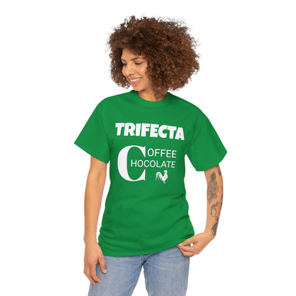 Funny Unisex Heavy Cotton Tee, "Trifecta of "C"s", Rude Adult Unique Novelty Gift, Naughty Gag T-shirt Present, Fun Divorcee