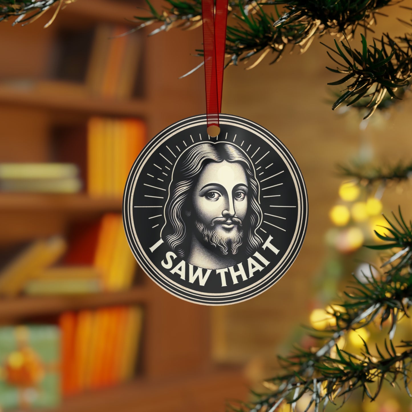 Jesus I Saw That Ornament Funny Christmas Ornament Jesus Meme Gag White Elephant Gift Exchange Gift Secret Santa Vintage Jesus Funny Gift