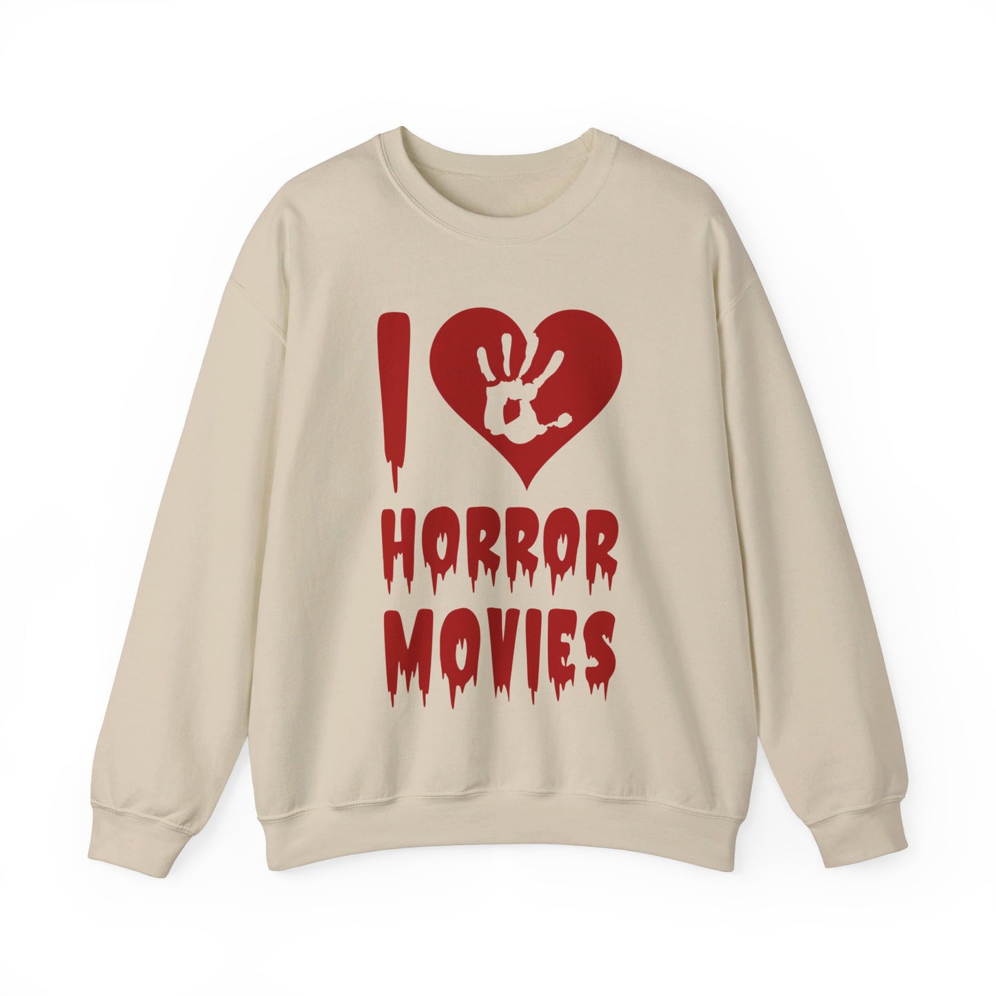 I Love Horror Movies Sweatshirt Horror Movie Addict Sweatshirt Halloween Horror Fan Club Sweatshirt Horror Club Movie Fanatic Halloween Gift