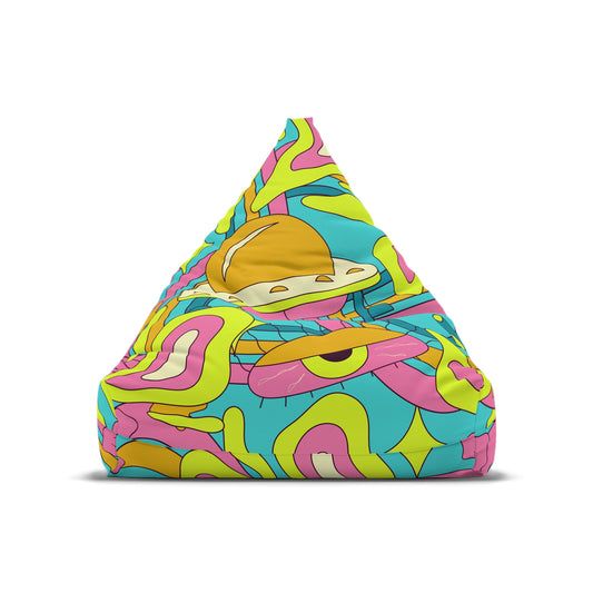 Psychedelic Bean Bag Chair Cover Colorful Retro Trippy Spaceship Home Decor Aesthetic Gift Adults Bedroom Living Room Furniture Gaming Chair