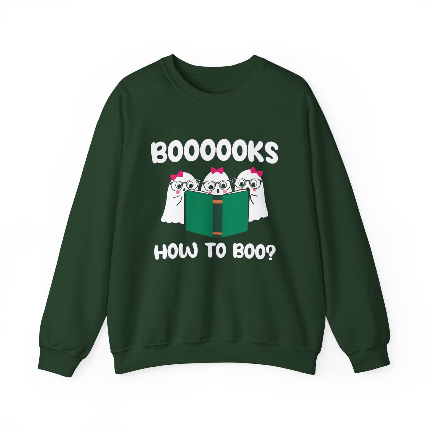 Ghost Reading Books Sweatshirt Bookish Halloween Sweater Funny Halloween Teacher Gift Librarian Halloween Sweatshirt Booooks Ghost Crewneck