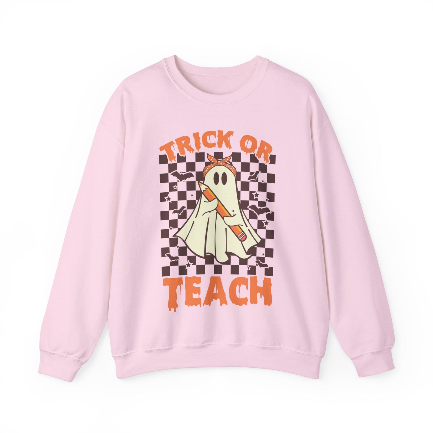 Trick or Teach Sweatshirt Funny Halloween Teacher Sweater Spooky Teacher Sweatshirt Vintage Halloween Teacher Sweat Retro Halloween Teacher