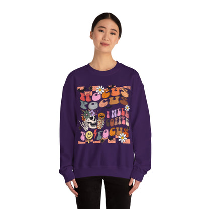 Hocus Pocus Need Coffee to Focus Sweatshirt Halloween Psychedelic Sweat Fall Spooky Vibes Crewneck Trippy Retro Halloween Coffee Lover Gift