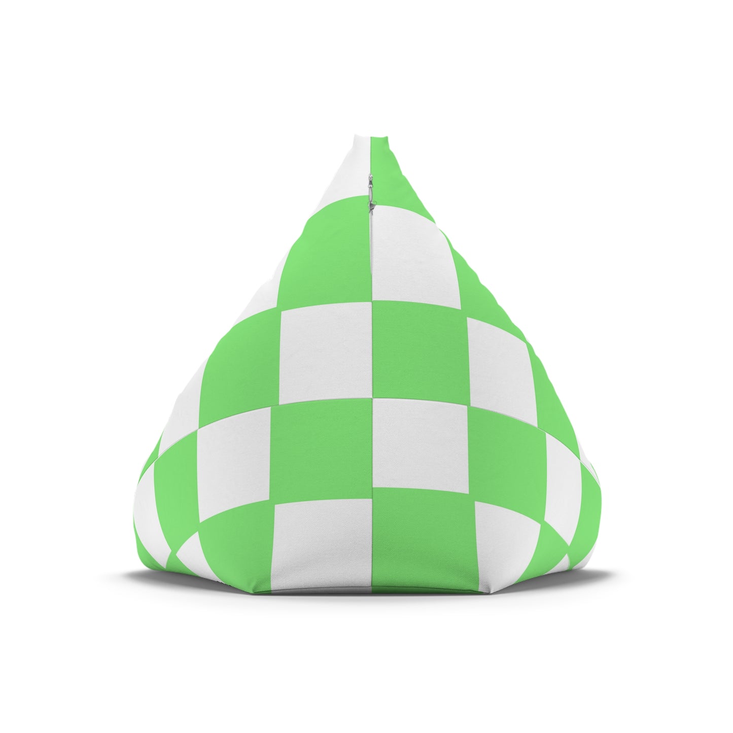 Funky Green Checkered Bean Bag Chair Cover Fun Whimsy Aesthetic Home Decor Groovy Teens Dorm Adult Bedroom Gaming Room Chair Furniture Gift