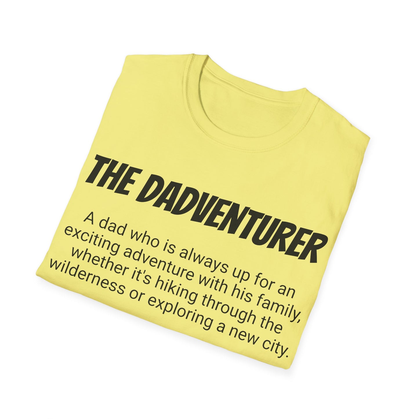 Funny Dad's Mens Softstyle T-shirt, "The Dadventurer", Father's Day Gift, Tee for Him, Adult Humorous Unique Novelty Present