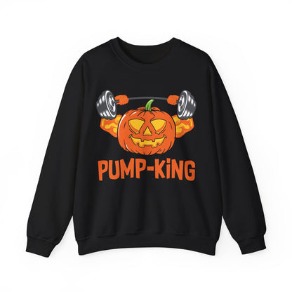 Pump-King Gym Sweatshirt Funny Halloween Sweater Fitness Halloween Sweatshirt Boyfriend Gym Husband Halloween Pumpkin Apparel Novelty Gift