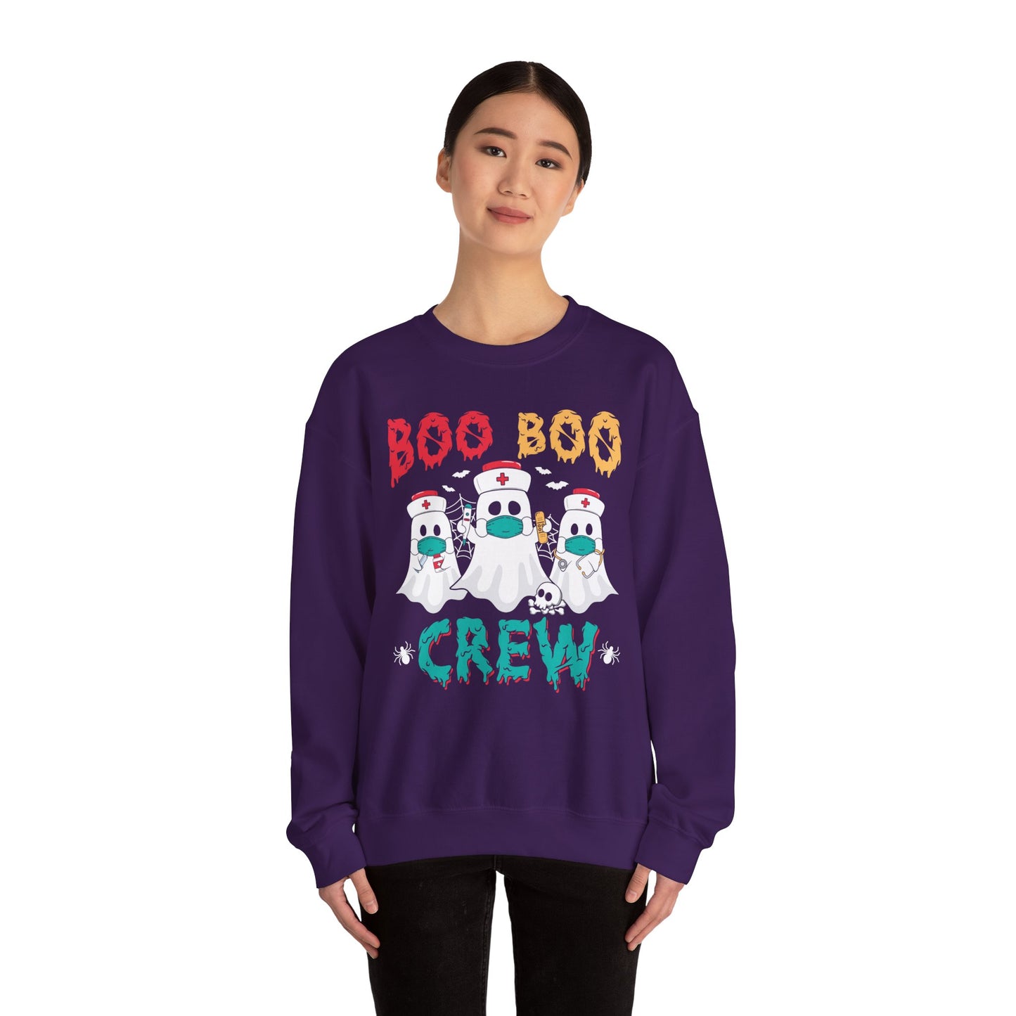 Boo Boo Crew Sweatshirt Halloween Nurse Sweater Funny Halloween Sweatshirt Boo Nurse Sweater Ghost Nurses Spooky Season Cute Nurse Gift