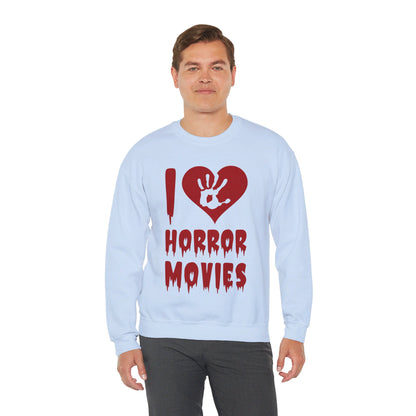 I Love Horror Movies Sweatshirt Horror Movie Addict Sweatshirt Halloween Horror Fan Club Sweatshirt Horror Club Movie Fanatic Halloween Gift