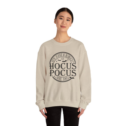 It's Just A Bunch Of Hocus Pocus Sweatshirt Funny Halloween Sweater Retro Halloween Sweatshirt Est 1963 Hocus Pocus Sweater Sanderson Sister