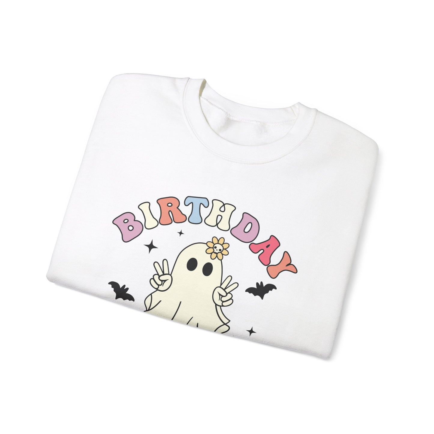 Birthday Ghoul Sweatshirt Funny Halloween Birthday Sweater Retro Halloween Ghost Sweatshirt Groovy Halloween Birthday Party Spooky Season