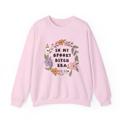 In My Spooky Bitch Era Sweatshirt Funny Halloween Sweater Trendy Retro Halloween Spooky Bitch Vintage Halloween Sweater Fall Season Women