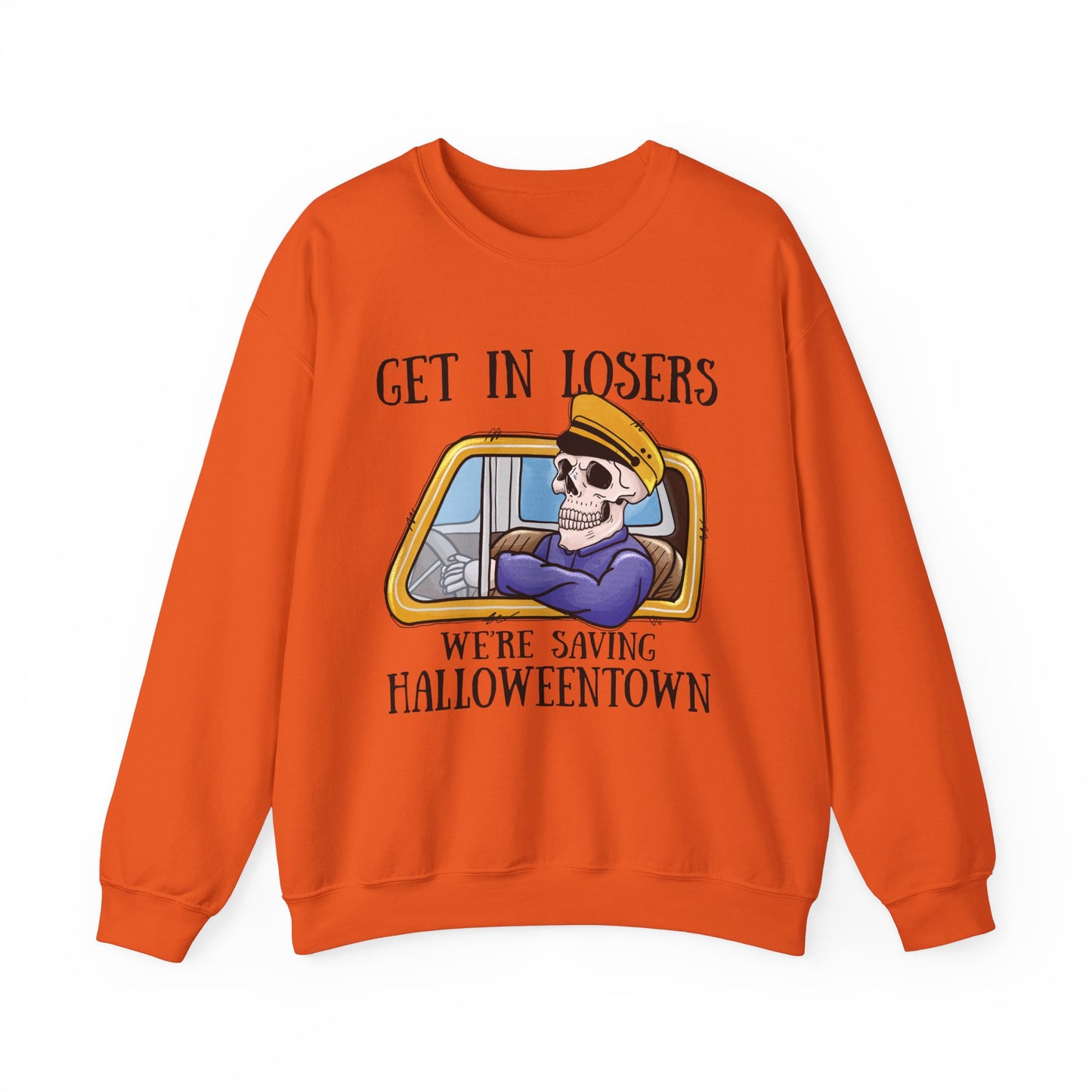 Get In Losers We're Saving HalloweenTown Sweatshirt Funny Halloween Sweater Get In Loser Halloween Crewneck Spooky Season Halloween Outfit