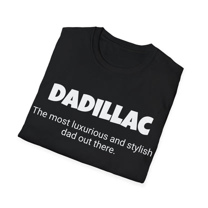 Funny Dad's Mens Softstyle T-shirt, "Dadillac", Father's Day Gift, Tee for Him, Adult Humorous Unique Novelty Apparel Present