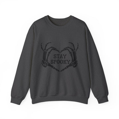 Stay Spooky Sweatshirt Skeleton Sweater Funny Halloween Sweatshirt Spooky Skeleton Hands Halloween Sweater Spooky Season Apparel Retro Fall