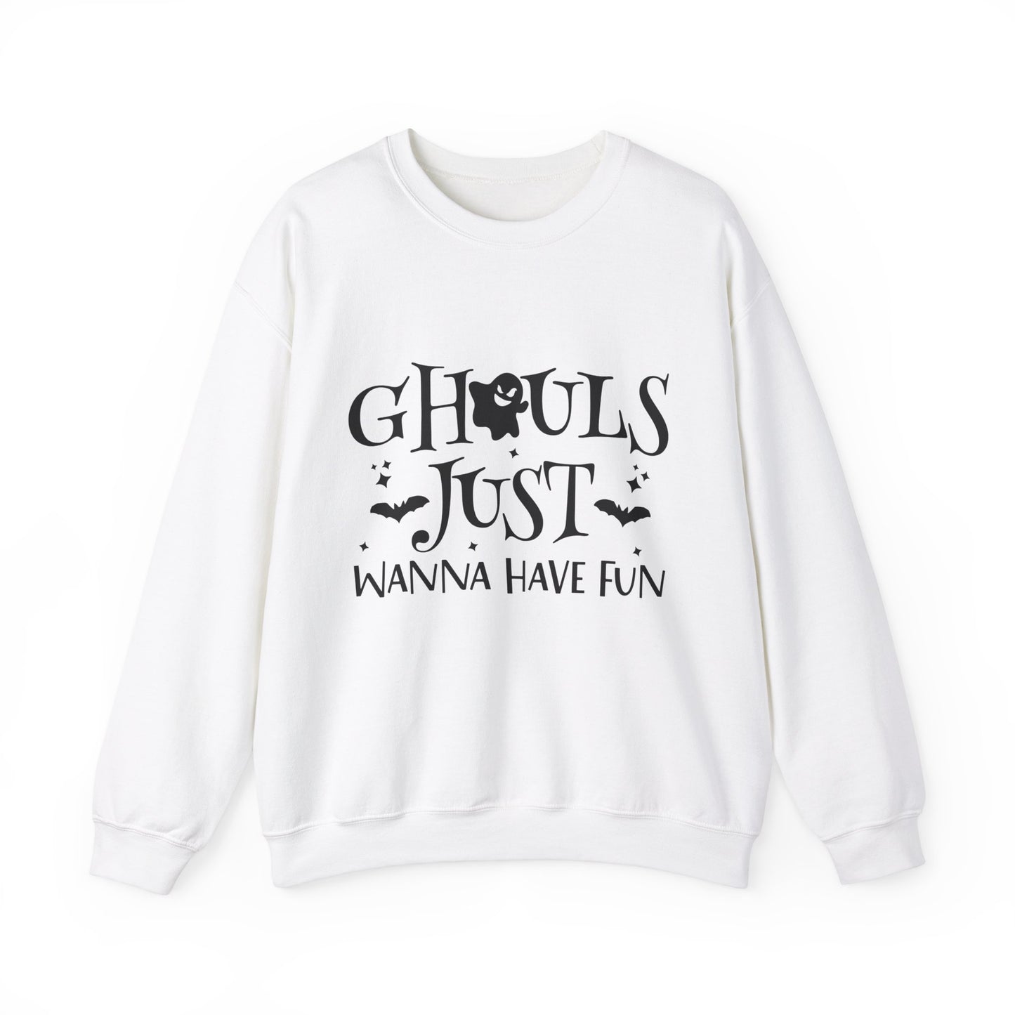 Ghouls Just Wanna Have Fun Halloween Sweatshirt Retro Fall Sweater Spooky Ghost Halloween Apparel Cute Unique Novelty Women Bridemaids Gift