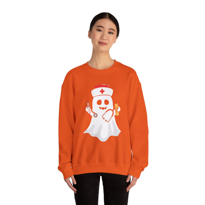 Halloween Nurse Sweatshirt Funny Halloween Sweater Boo Nurse Sweatshirt Cute Nurse Ghost Sweater Spooky Season Apparel Unique Halloween Gift