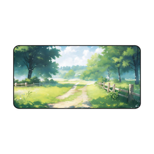 Anime Magic Trails Mat Lofi Office Desk Accessory Manga Countryside Mouse Pad Japanese XL Desk Pad Large Gaming Mousepad Unique Gift Idea