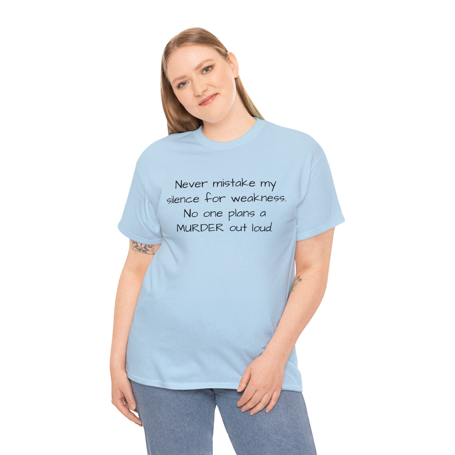 Funny Sarcastic Unisex Softsytle T-shirt, "Never mistake my silence..", Unique Him/Her Gift, Humour Novelty Gag Tee Present