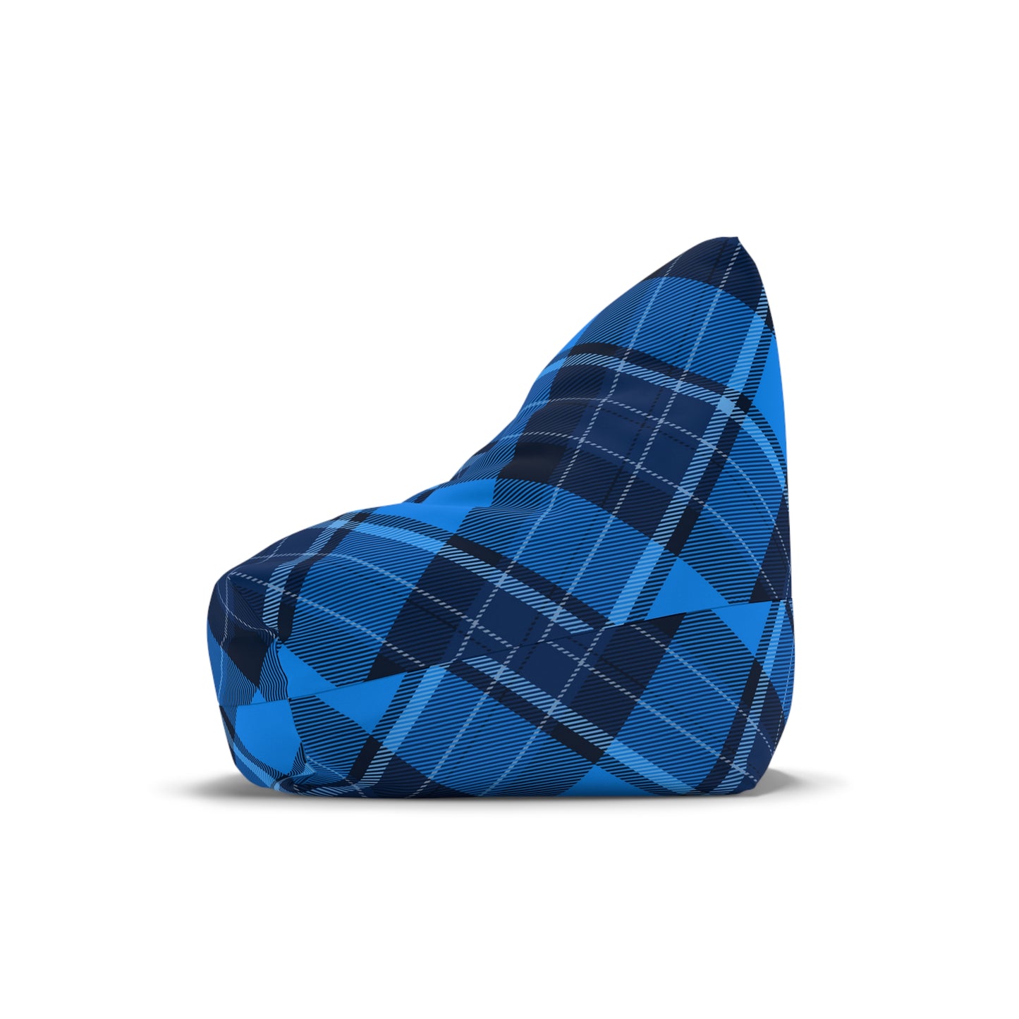 Tartan Bean Bag Chair Cover Blue Scottish Aesthetic Home Decor Cross-checkered Beanbag Teens Dorm Bedroom Living Room Games Room Patio Gift