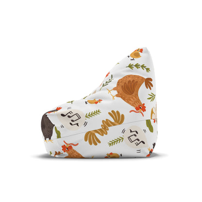 Chickens Bean Bag Chair Cover Farm Animal Playroom Beanbag Home Aesthetic Decor Teens Dorm Bedroom Gift for Boys Girls Adult Games Room Gift